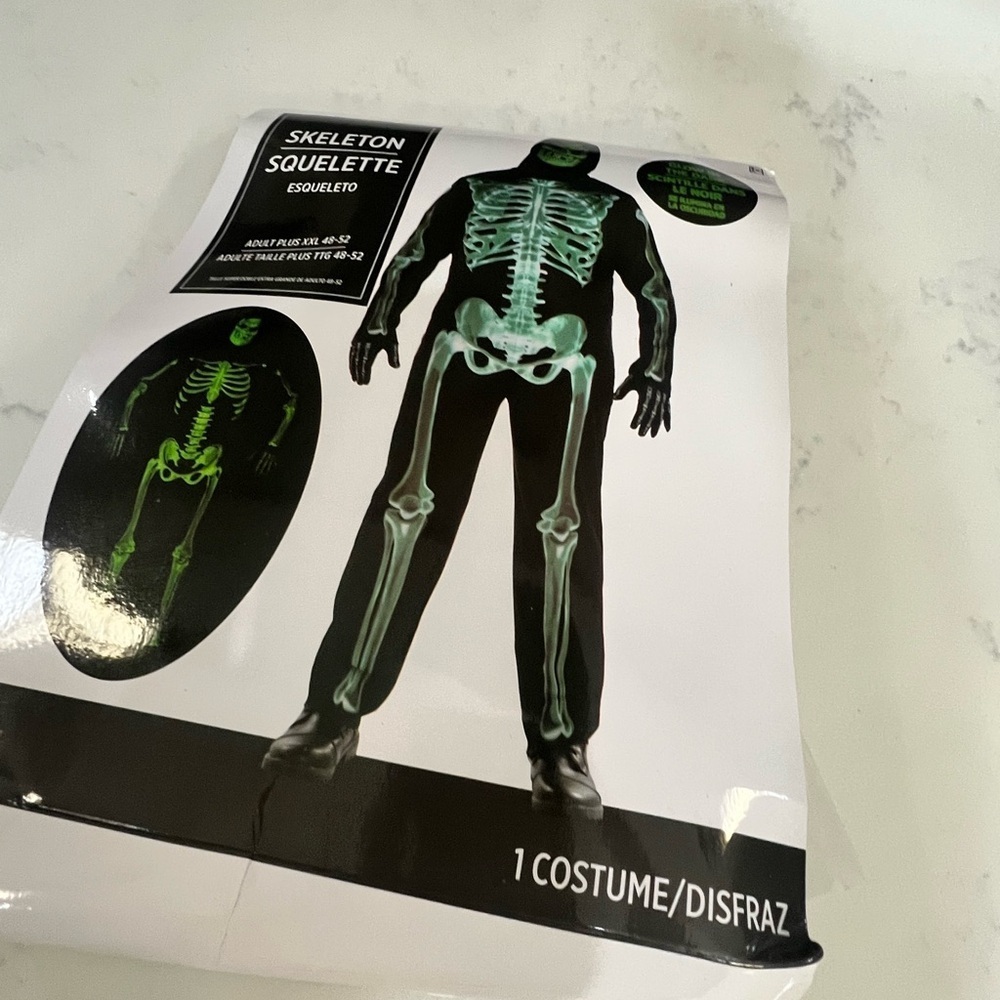 Men's Glow-in-the-Dark Skeleton Costume - Picture 3 of 11